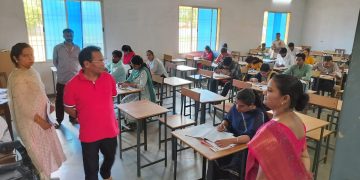 व्याख्याता वाणिज्य एवं गणित की शिक्षक भर्ती परीक्षा शांतिपूर्ण से संपन्न