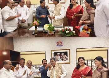 रायपुर: विधानसभा में मनाया गया भाटापारा विधायक इंद्र साव का जन्मदिन